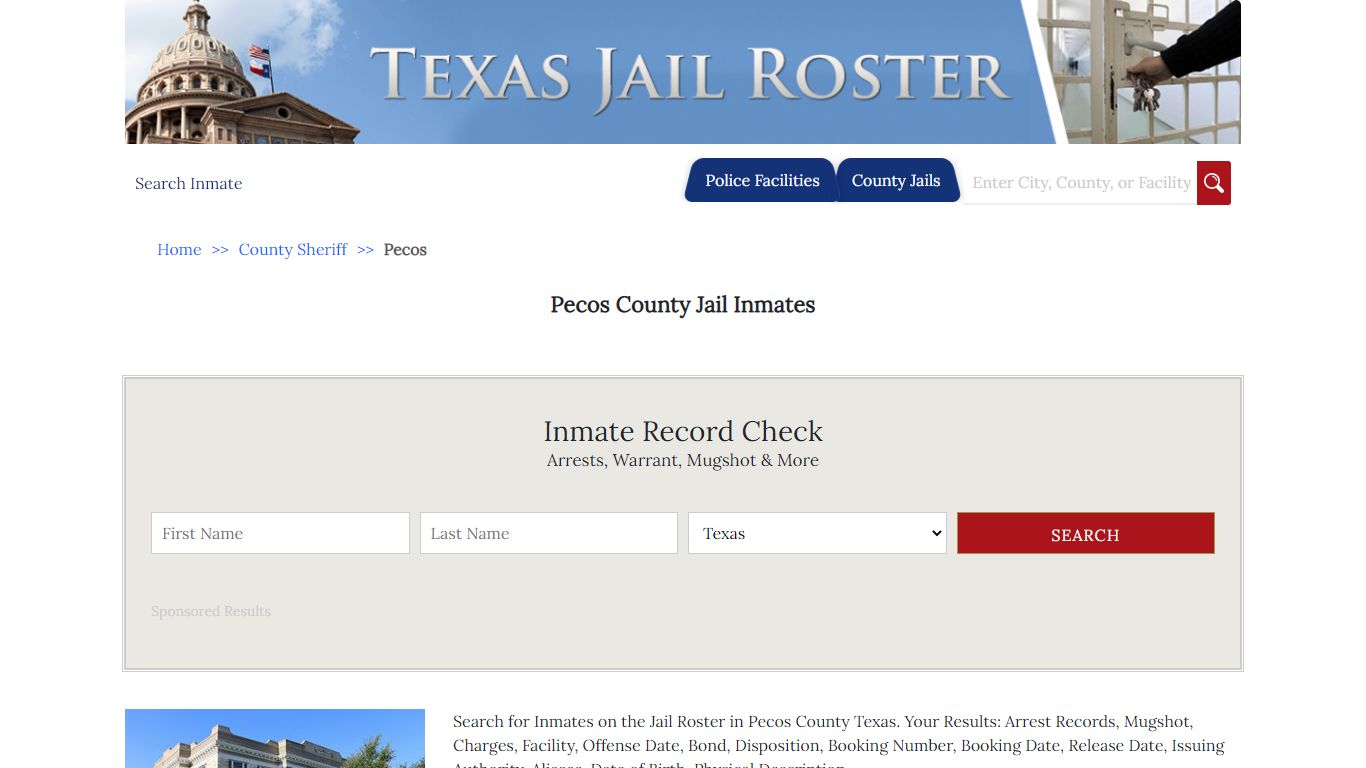 Pecos County Jail Inmates - Jail Roster Search