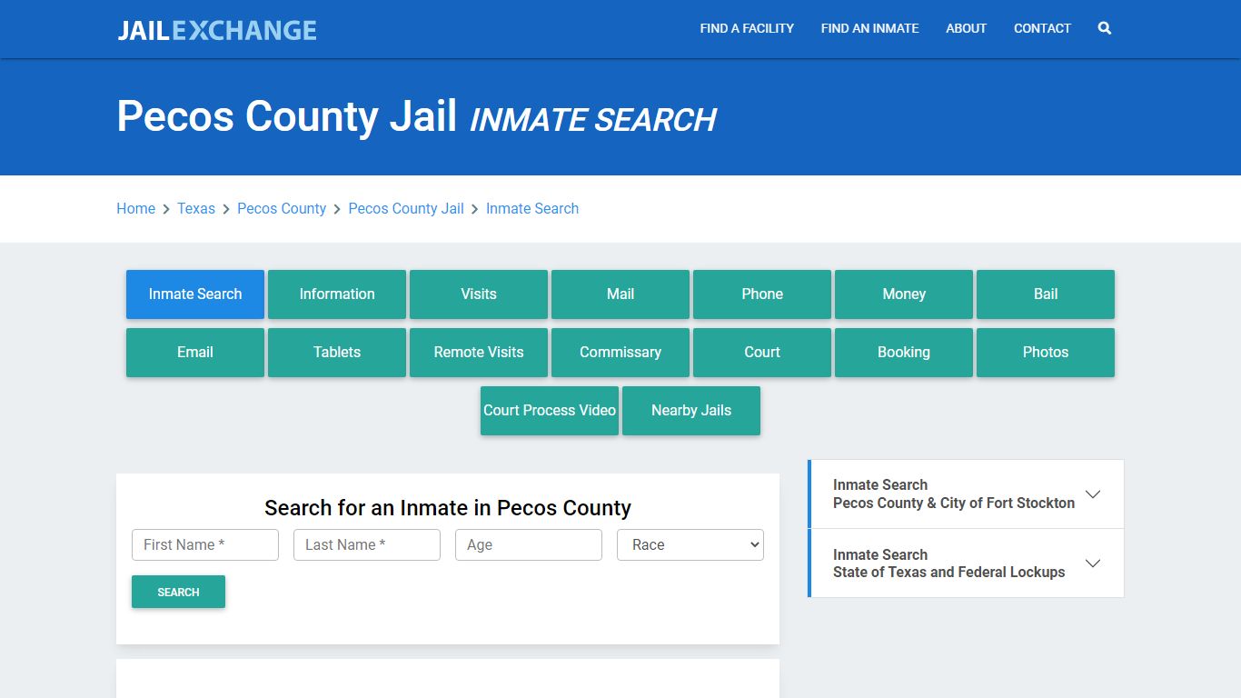 Pecos County Jail, TX Inmate Search: Roster & Mugshots