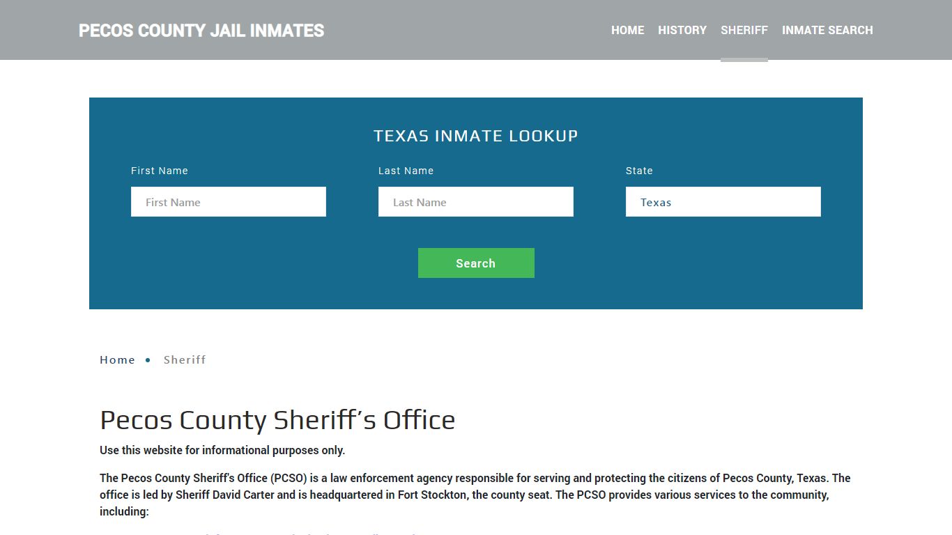 Pecos County Sheriff, TX Arrest Warrant Lookup