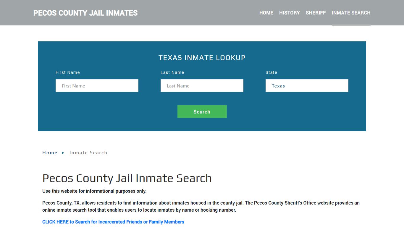 Pecos County, TX Detainee Lookup