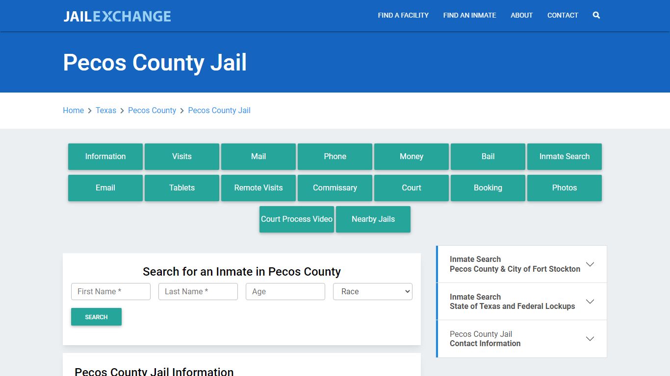 Pecos County Jail Roster Lookup, TX, Inmate Search